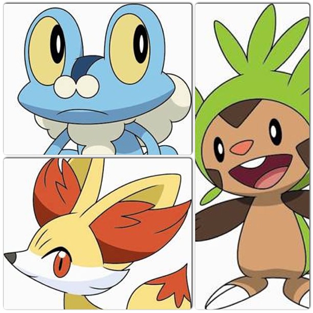Chespin, Fennekin y Froakie evolucionan en Pokémon X y Pokémon Y 2 Chespin, Fennekin y Froakie evolucionan en #Pokémon X e Y #nintendo3ds