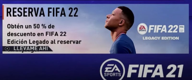 FIFA 22 Switch al 50% de descuento 3 FIFA 22 Switch descuento