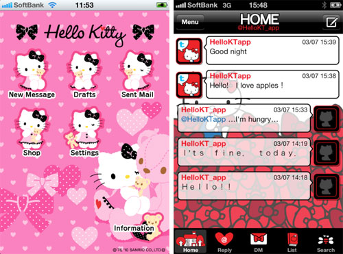 App Hello kitty iphone Hello kitty iphone App Store: Twittear nunca había sido tan fácil con Hello Kitty