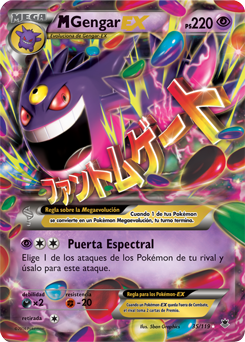 Mega Gengar EX XY4 ES Nueva expansión Fuerzas Fantasmales para JCC Pokémon