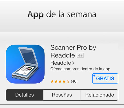 SCANNER PRO GRATIS App Gratis de la semana: Scanner Pro