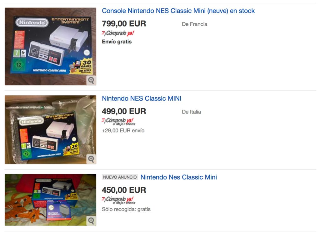 Nintendo NES Classic Mini dispara su precio en eBay después de dejarse de fabricar en todo el Mundo 4 nes classic mini ebay