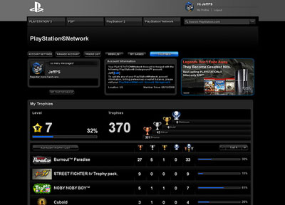 playstation network trofeos playstation 3 PSN